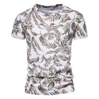 Novedad de verano, camiseta estampada, camisa de fondo para hombre con cuello redondo a la moda, top informal para hombre - details 13