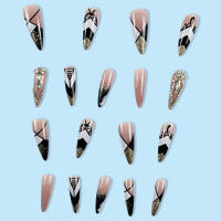 Arte de Uñas Artificiales Franco-Negro-Blanco Decoración de Talón para Principiantes - details 7