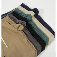 Pantalones Cortos de Algodón Retro Casual Solido para Hombres, Cinturón de Cordón, Estilo Suelto, Pantalones Deportivos de Cinco Minutos - details 13