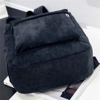 Mochila de Corduroy para Mujer Tendencia en Bolsos de Viaje y Escuela Color Sólido - details 6