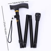 Bastón De senderismo Plegable, Ajustable Con Asas En T, cómodo Para Hombres, Mujeres, Ancianos - details 3
