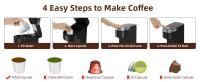 Cafetera de servicio individual delgada 2 en 1 para taza K y café molido, Mini máquina de café de viaje de una taza para el hogar, escritorio, cocina y dormitorio, se adapta a la taza de viaje - details 5