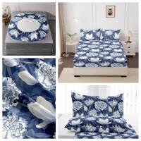 Juego de Ropa de Cama de Poliéster 100% Tamaño Rey Funda de Almohada de Ajuste 3pcs Diseño Impreso - details 4