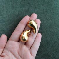 Pendientes de Acero Grueso en Forma de Gota Dorada Gótico Nífo para Mujeres Acero Inoxidable Oro - details 3