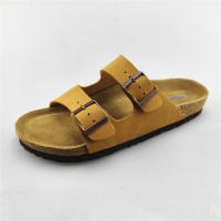 Sandalias al aire libre de una palabra, zapatos de playa, zapatos de hombre, zapatos de mujer, zapatillas de cuero genuino, verano bajo - details 40