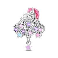 Encanto de Flamenco y Unicornio de Plata Esterlina 925 Joyería de Pulsera Original DIY para Mujeres - details 47