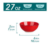 Vancasso Bonita Juego de 6 tazones grandes de porcelana de 380 ml/820 ml, cerámica vintage pintada a mano para sopa/mezcla/frutas/fideos/Ramen - details 1