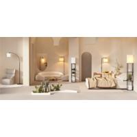 Lámpara de Pie, Temperatura de 3 Colores, Lámpara con Estantes con Bombilla LED, Lámpara de Salón, Dormitorio, Estudio y Oficina, Negro,Decoración Hogar Vintage - details 1