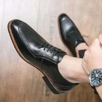 Genuine Chaussures Homme Cuir vestido de oficina zapatos de cuero profesionales para hombres 2024 - details 16