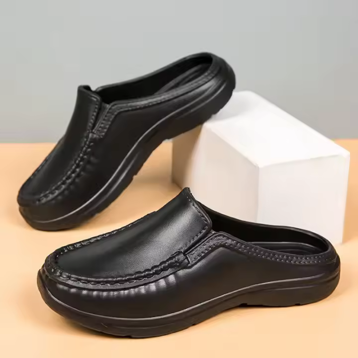 Zapatos De Chef Para Hombre, Zapatillas De Negocios, Cubierta Impermeable Para El Dedo Del Pie, Zapatillas Diarias De Talla Grande 39-46, Mocasines, Zapatos De Cocina A Prueba De Aceite - 1
