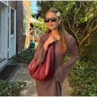 Vestido de Punto con Encanto O-cuello Ajuste Delgado, Manga de Flecos, Lático de Espalda, Moda de Calle para Mujeres en Otoño - details 12