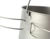 Olla colgante de titanio puro de una sola capa de 2,8l y olla colgante de 2L, sartén plegable y gruesa con asa para dos personas - details 4