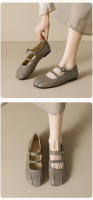Zapatos Mary Jane franceses de fondo plano con poco profundo, zapatos de mujer de primavera con suela suave, zapatos de ballet. - details 3