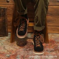 Zapatos de cuero vacuno puro de alta gama, estilo casual de herramientas, zapatos de tablero de caña alta - details 1
