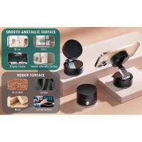 Soporte para teléfono, soporte magnético estable de vacío 360 ° Soporte para automóvil móvil plegable y portátil, se puede utilizar para gimnasio/baño/coche - details 2