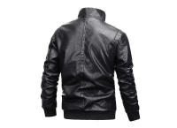 Chaquetas cálidas de lana PU para hombre, parabrisas retro, camisetas de motocicleta, ropa de moda, otoño e invierno - details 3
