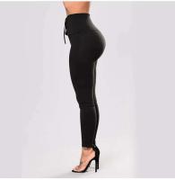 Body elástico de yoga negro de cintura alta para mujer, correa de cintura cerrada, protección de piernas, moda de gimnasio, leggings realzados de cadera - details 5