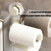 Soporte para pañuelos con ventosa montado en la pared, estante para pañuelos impermeable reutilizable, soporte de papel higiénico de plástico estable para oficina - details 1