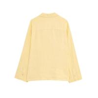 - Conjunto de camisa con botones de lino para mujer a la moda, cintura media elástica, bolsillos laterales, conjunto de dos piezas para mujer - details 4