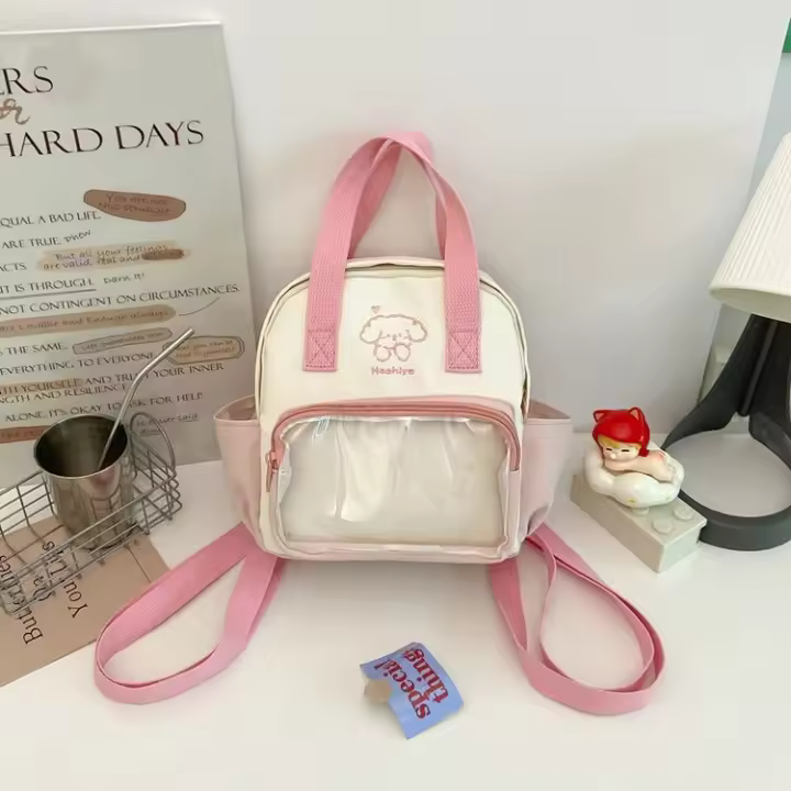 Mochila Pequeña de Nylon Diseño Animado para Niñas Ideal para Llevar Al Comedor Primavera 2025 - 1