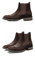 Botas Chelsea con bordado de Jersey para hombre Moda de tobillo - details 8