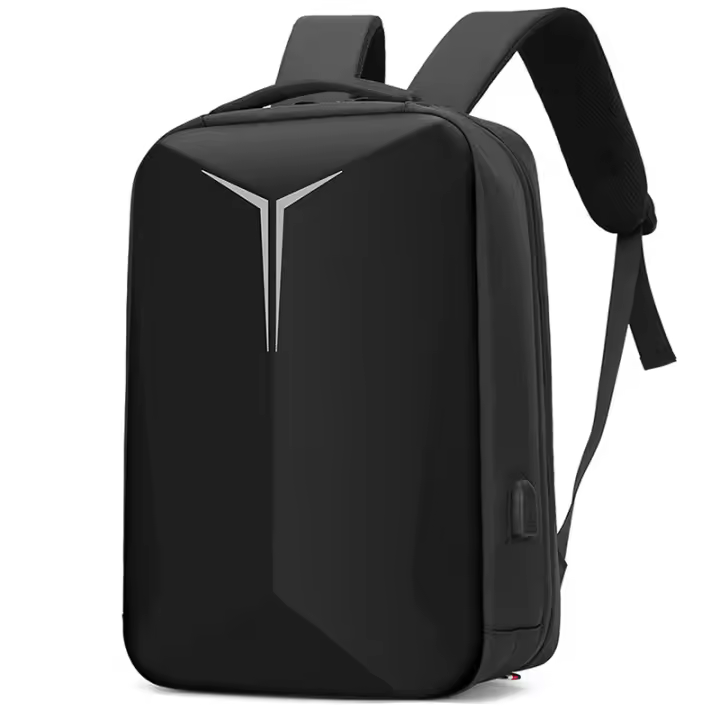 Mochila impermeable de gran capacidad con USB para hombre, bolsa de ordenador de negocios con rayas reflectantes, carcasa dura multifuncional - 1