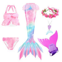 Traje de baño de cola de sirena para niños y niñas, bikini de playa, cosplay - details 5