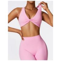 Sujetador deportivo con tirantes cruzados para mujer, sostén deportivo de realce, Top corto para Yoga, gimnasio, Fitness, transpirable - details 16