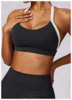 Sujetador Deportivo sin Costuras para Mujeres Encantador y Sexy Halter Bragas de Espalda Liberadas Lencería Sólida Top Femenino Belleza Espalda Inalámbrico Talla Única - details 3