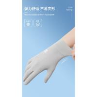 Guantes de protección solar protección UV para mujer rocío de seda de hielo dos dedos verano al aire libre vehículo eléctrico conducción puede tocar la pantalla delgada - details 8