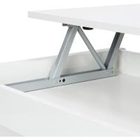Mesa de Centro Elevable Mueble de Sala Blanco Brillante Medidas 102 cm (Ancho) x 43/52 cm (Alto) x 50 cm (Fondo) - details 3