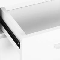 Aparador Armario de Cocina con 2 Puertas Buffet de Salón con 2 Cajones Estante Ajustable Estilo Moderno para Comedor 106x35x76cm Blanco Brillante - details 7