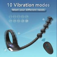Wireless Remote Control Penis Cock Ring Vibrator Butt Anal Plug Delay Ejaculation Prostate Stimulator Massager Sex Toys Men Gay - details 1