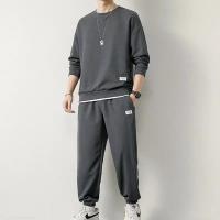 Traje deportivo informal para hombre, camiseta a cuadros de manga larga, pantalones, conjunto de ropa elegante, Otoño/Invierno - details 7