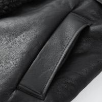 Chaqueta Larga de Lana de Oveja con Detalles de Parche Abrigo de Invierno Cálido con Cinturón y Bolsillo Moda Callejera Femenina 2024 - details 7