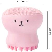 Cepillo de pulpo rosa con esponja para limpieza Facial, limpiador de poros profundos, exfoliante, espinillas, cui - details 7