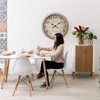 Estilo escandinavo, ideal para comedor, cocina, salón o como escritorio de oficina, color blanco, 120x70x72 cm - details 4