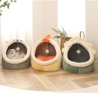 Cama cálida para dormir profundamente para gatos, cesta acogedora para mascotas, tumbona para gatitos, cojín para gatos, tienda de campaña Nesk muy suave, para perros pequeños esterilla, bolsa, cueva para gatos - details 0