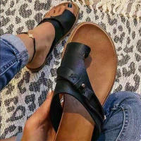 Zapatos Retro para mujer, chanclas clásicas con remaches planos, sandalias informales, talla grande 43, gran oferta, Verano - details 3