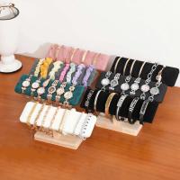 Soporte de Almacenamiento de Joyería de Cuero PU en Forma de T Base de Madera - details 4