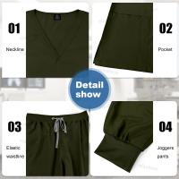 Uniformes médicos de hospital transpirables para hombres y mujeres, conjuntos de uniforme de enfermería de manga corta, ropa de trabajo para médicos y enfermeras. - details 5