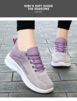 Zapatos de running mujeres 2024 casual suela suave zapatillas transpirables zapatos individuales fly weave mesh top zapatos venta al por mayo - details 24
