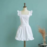 Delantal Blanco Retro con Volantes Ajustable para Maid Cosplay, Horneado, Limpieza Cocina y Dining - details 7