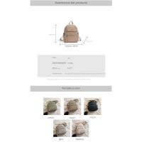 Nueva mochila para mujer 2025 mochila pequeña para mujer de color sólido bolso de viaje personalizado de moda versión coreana para mujer - details 0