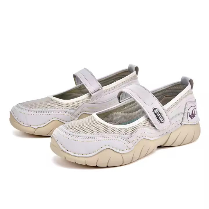 Sandalias de mujer, zapatos de madre de talla grande, zapatos casuales de verano 2025, zapatos de malla Mary Jane. - 1
