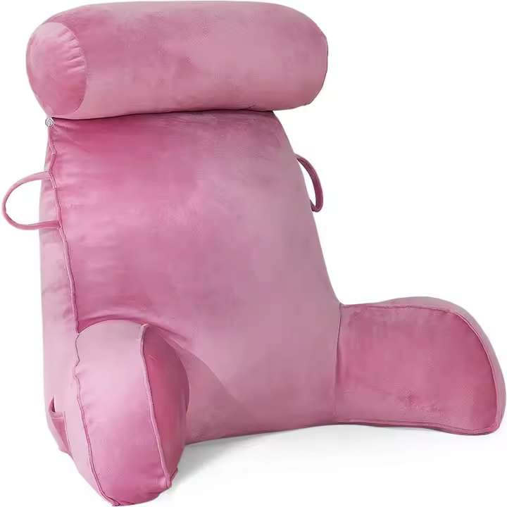 Cojín de lectura XL Almohada cervical extraíble para cama y sofá Almohada lumbar ideal para adultos con espuma viscoelástica Gris - 1