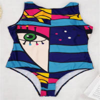 Arte corporal abstracto Traje de baño onesie transfronterizo de alta elasticidad europeo y americano - details 30