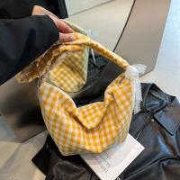 Bolso de hombro Hobos coreano Simple, bolso cruzado a cuadros de media luna, bolsos de lona de gran capacidad para niñas - details 11