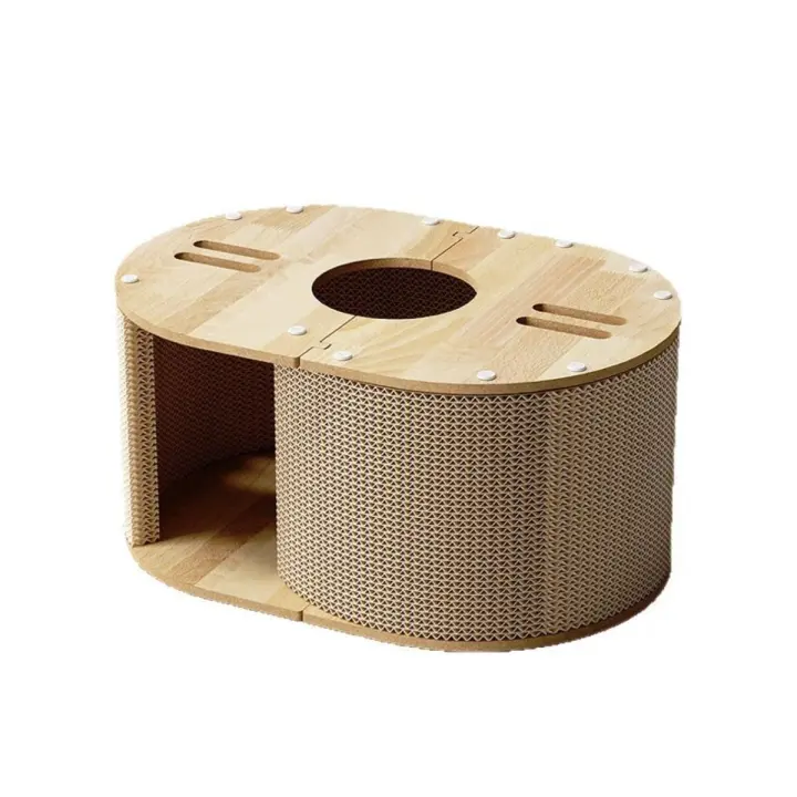 Tablero rascador para gatos, nido para gatos, resistente al desgaste, papel corrugado sin astillas, garra de molienda para gatos, túnel vertical para gatos, tablero para garras para gatos, juguetes para gatos - 1