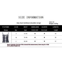 BUNO-Candyhot Plaid Patchwork ajustado Casual Spaghetti Strap Top Vintage Y2K sin mangas espalda descubierta camiseta sin mangas 2024 otoño ropa de calle Camis - details 0